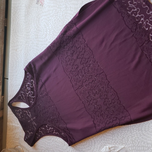 Women's Raspberry Purple Razorback Sheer Tank Top Size XS - Picture 13 of 15